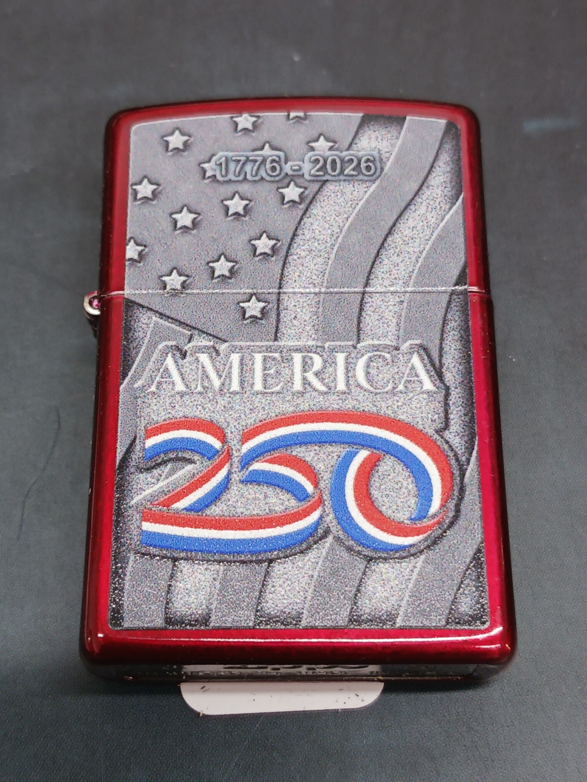 Zippo America 250th Anniversary 1776-2026 Candy Apple Red Color Image 47290