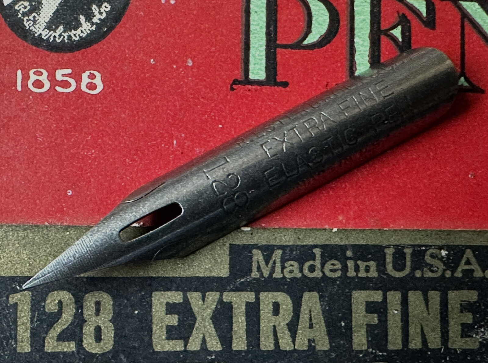Vintage Esterbrook 128 Extra Fine Elastic Dip Pen Nib EF Calligraphy & Drawing