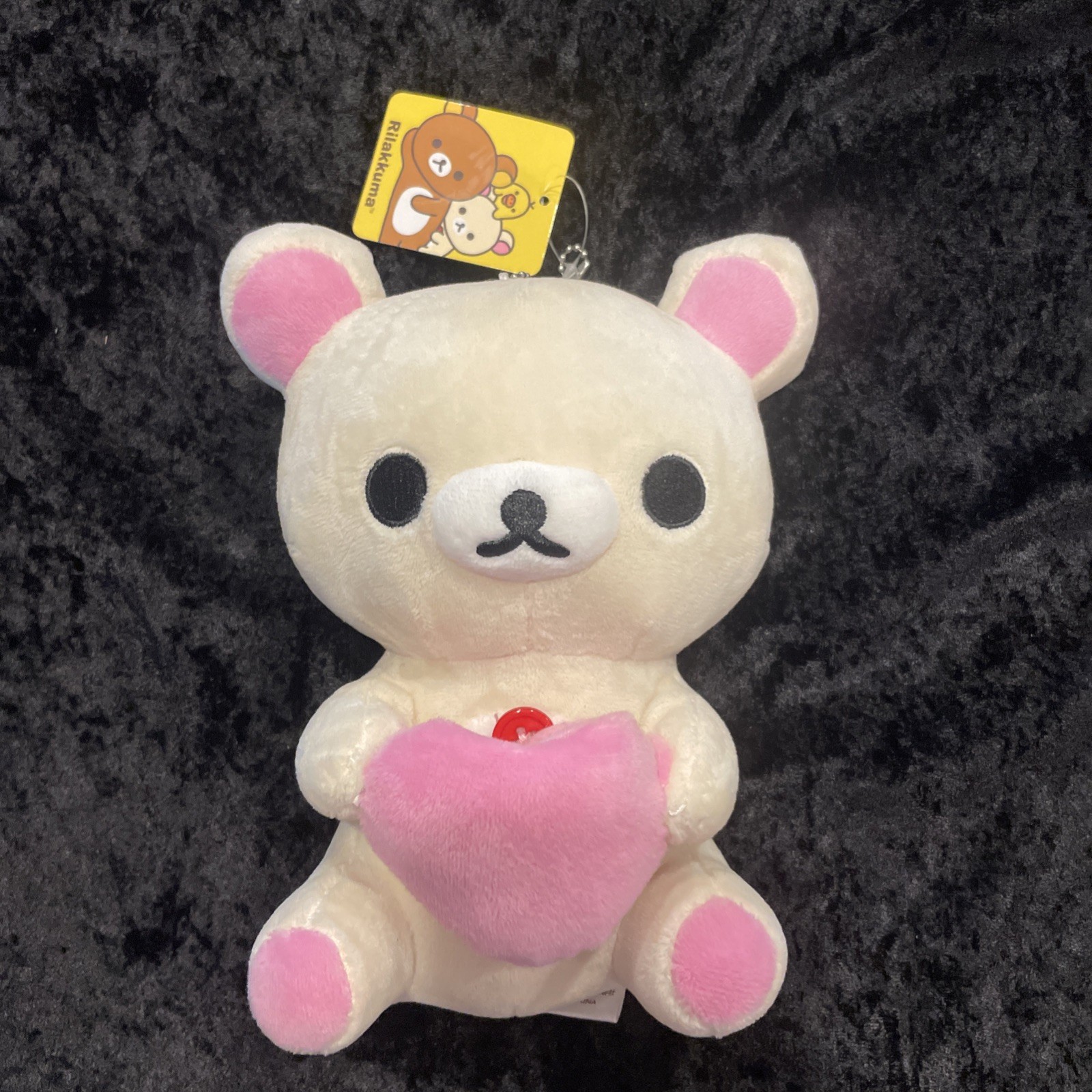 Rilakkuma Korilakkuma Love Heart San-x Plush Stuffed Toy Doll Japan NEW 