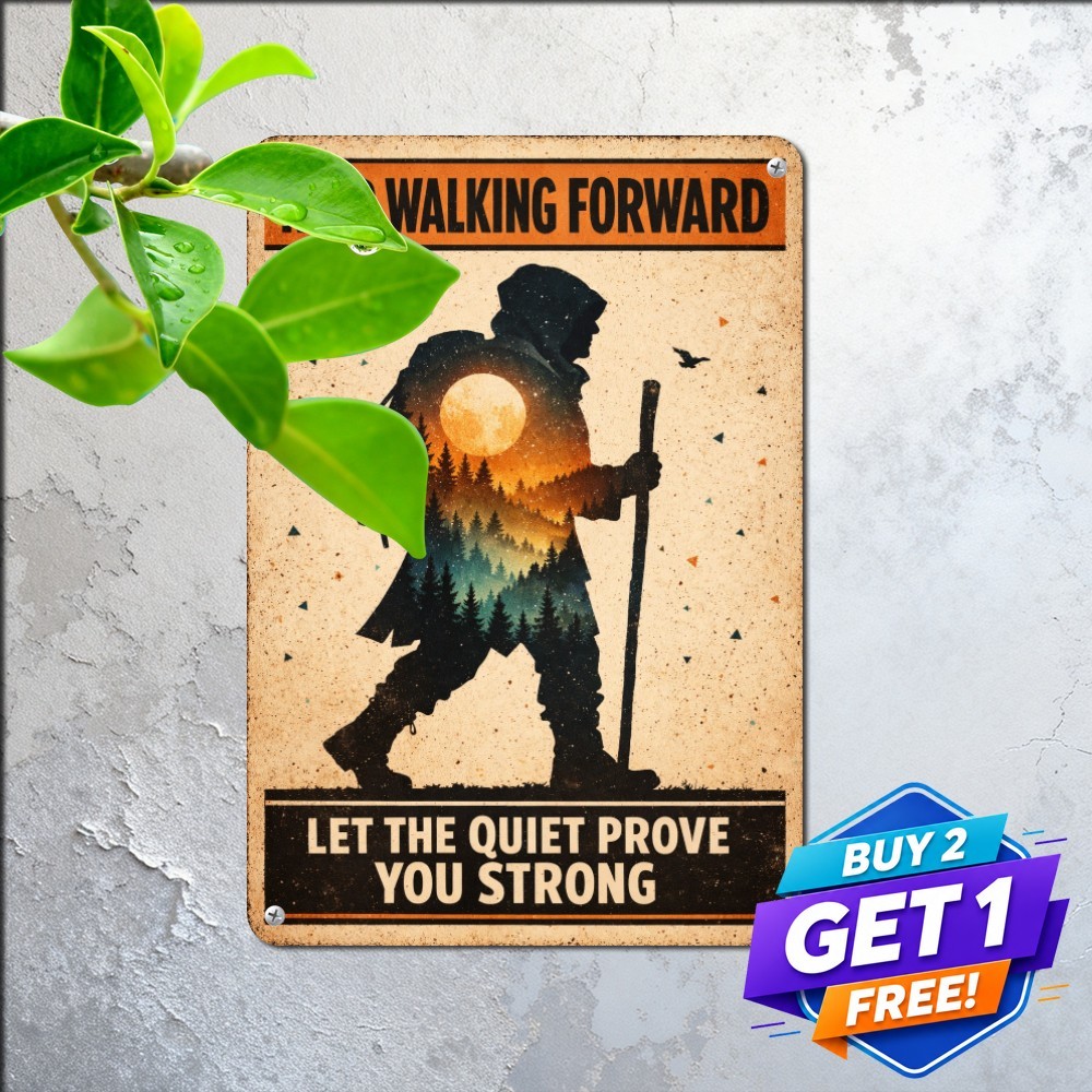 Believe In Yourself Bigfoot Silhouette Metal Tin Sign Cabin Room Decor 8x12