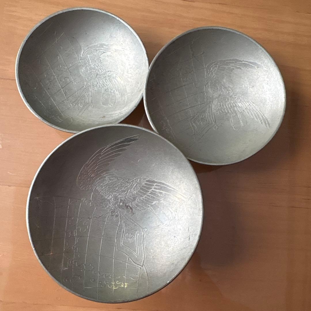 Antique Imperial Japanese Navy Battleship Kashima 1921 Hirohito Sake Cups