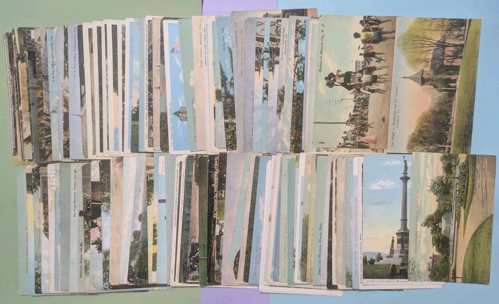 Lot of 100 Vintage US Standard Postcards - All Lithos Lot of 100 Vintage US Standard Postcards - All Lithos