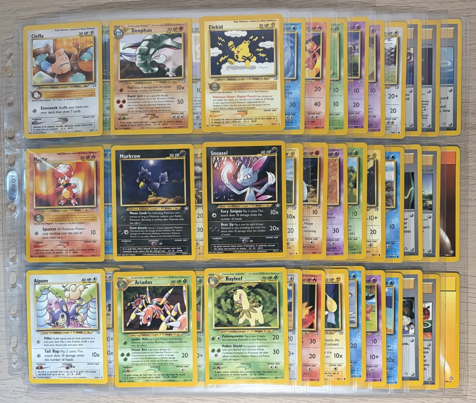 Pokemon Complete Set Neo Genesis Unlimited Eng Rare/Uncommon/Common GD/NM