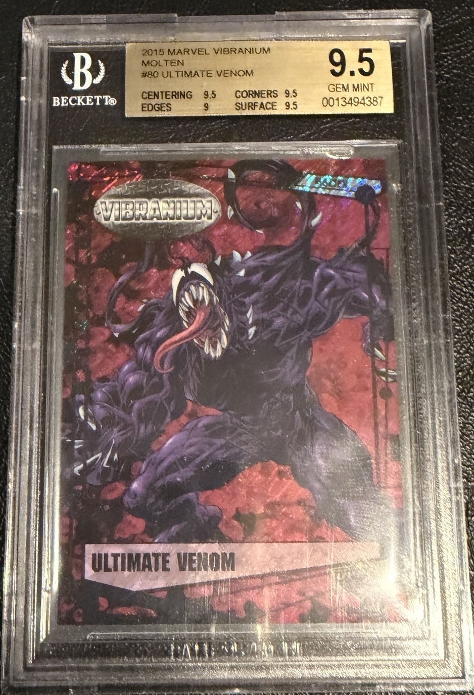 2015 UD Marvel Vibranium Molten #80 Ultimate Venom /299 BGS 9.5 GEM MINT