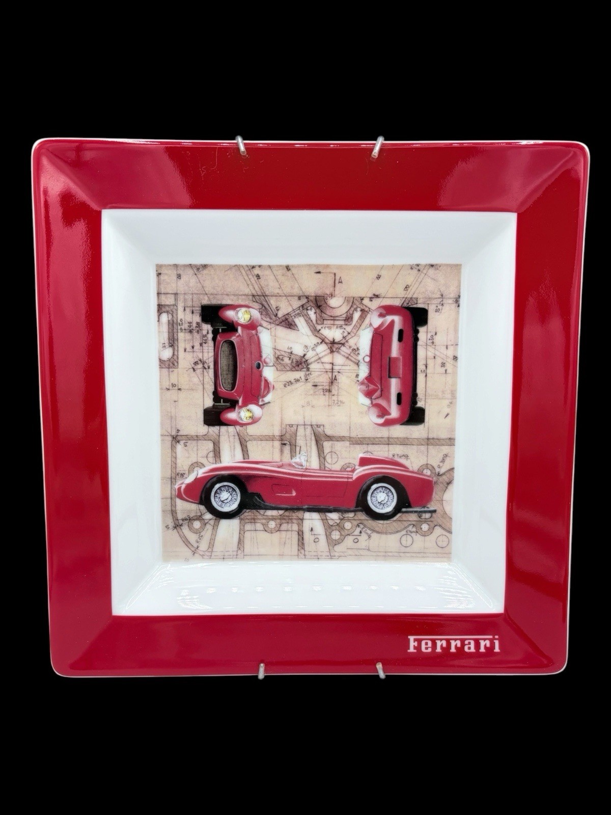 ROSENTHAL Decorative Porcelain Ferarri 250 Testa Rossa Collectors Plate 🏎️💨 ROSENTHAL Decorative Porcelain Ferarri 250 Testa Rossa Collectors Plate 🏎️💨