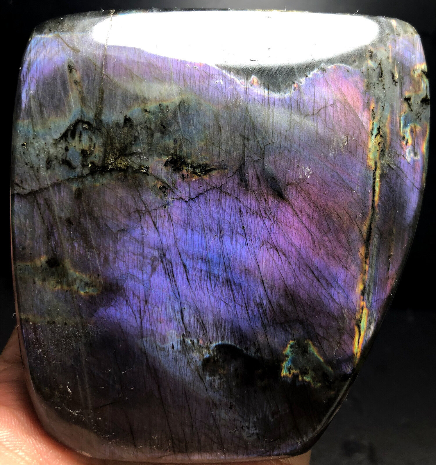 812g AAA+++Madagascar Purple Labradorite natural crystal polishing stone  X120