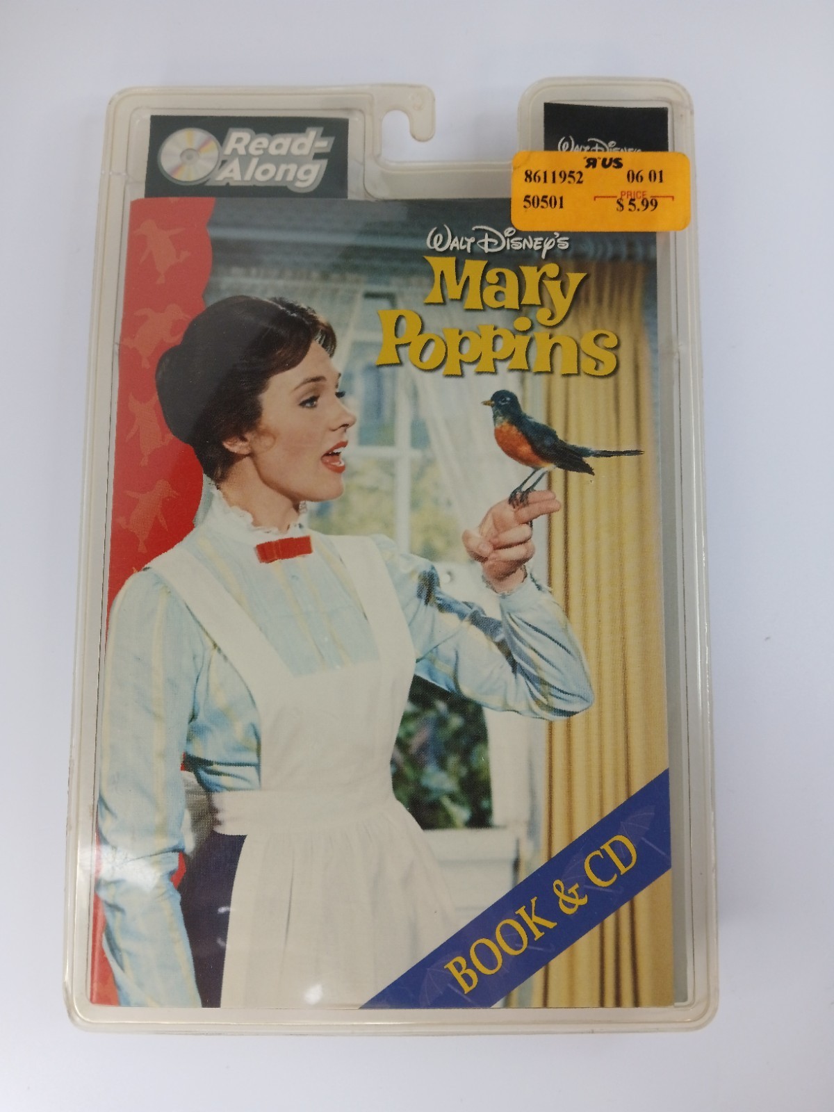 Vtg NOS Walt Disney\'s Mary Poppins Read Along Book and CD Retro Classic SEALED *