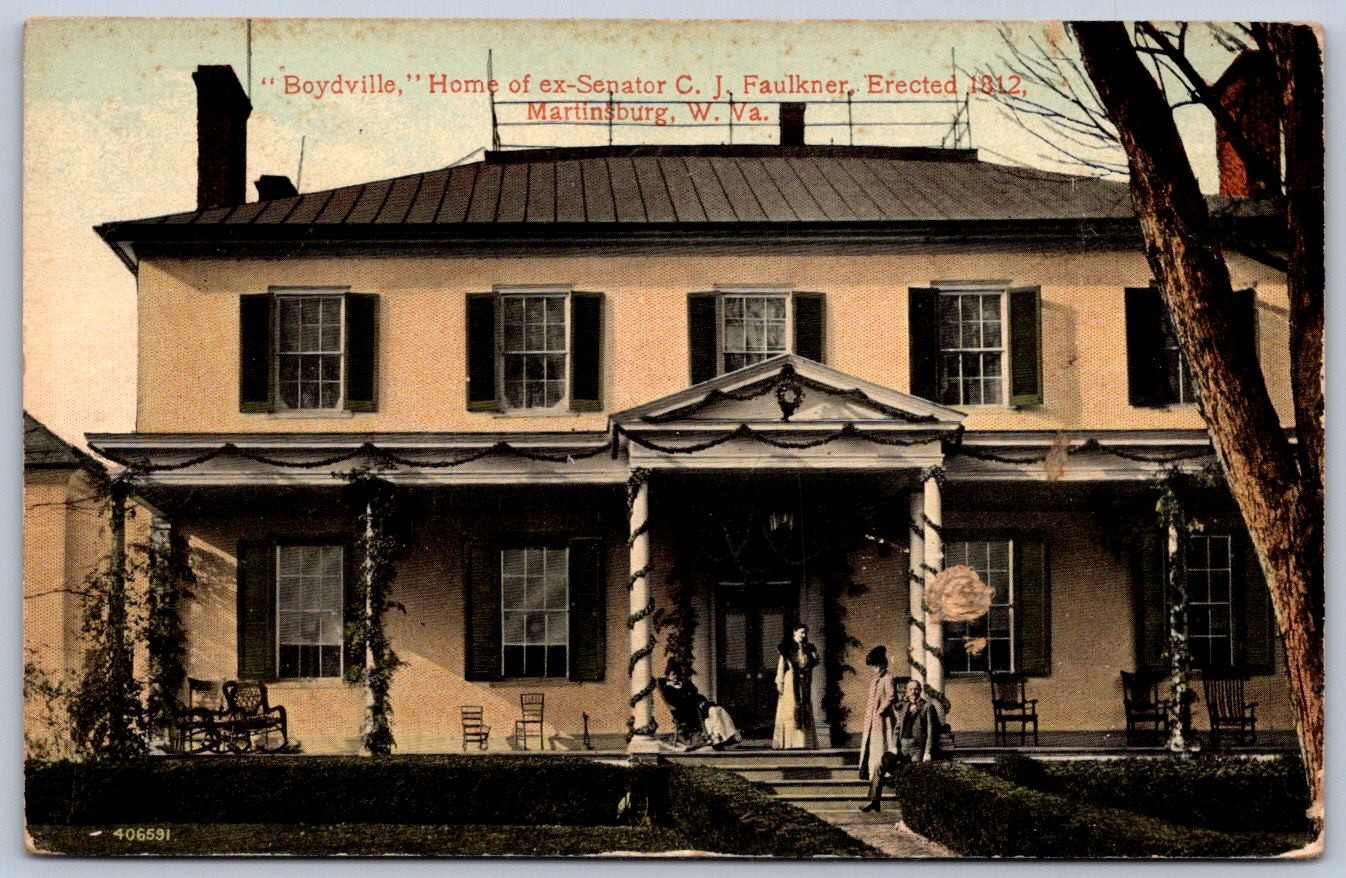 K42/ Martinsburg West Virginia Postcard c1910 Boydville Faulkner Home 262