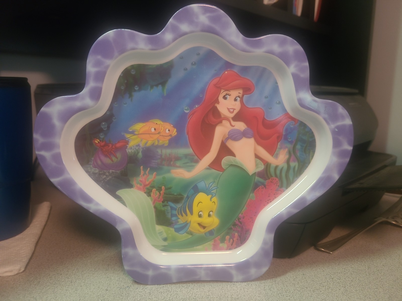 Vintage Disney Store The Little Mermaid Shell Shaped Melanie Child’s Plate