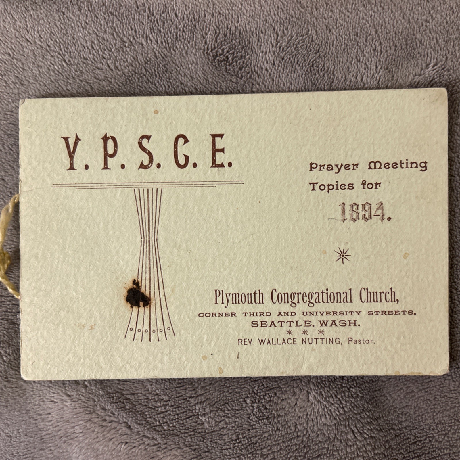 Antique 1894 Seattle Prayer Meeting Booklet Jesus Christian Christianity 