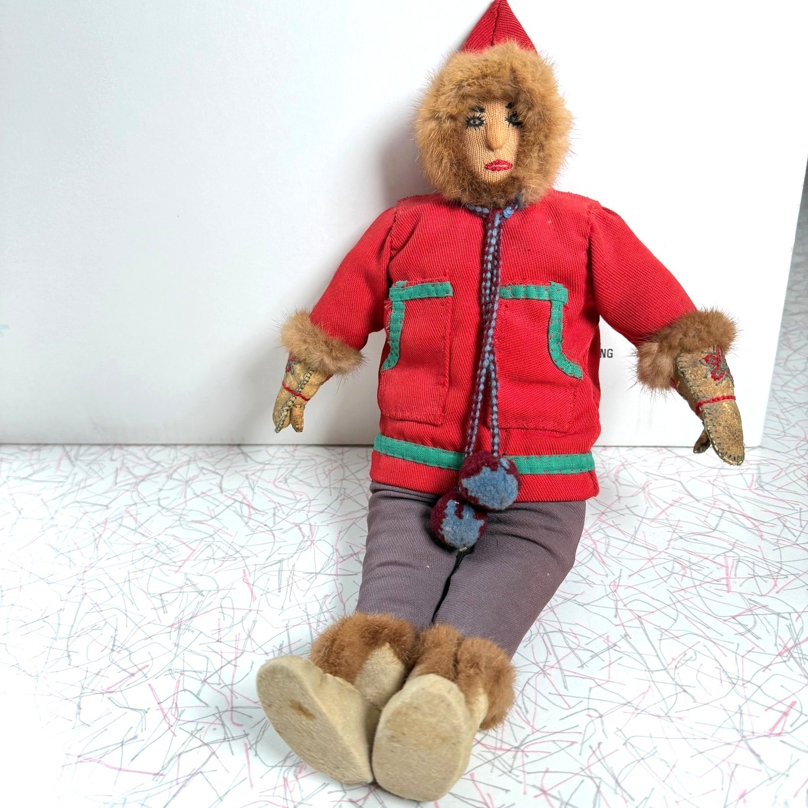 Vintage Handmade Inuit Eskimo Doll 10\