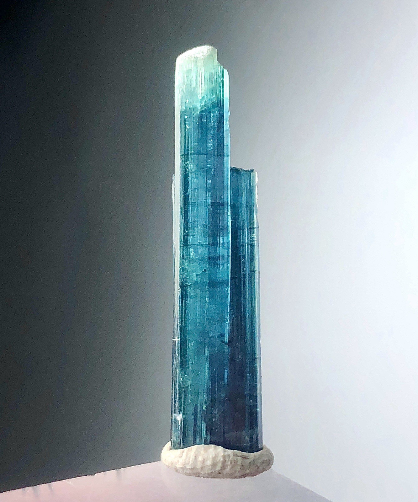 Amazing Indicolite Terminated Tourmaline Crystal From Afghanistan