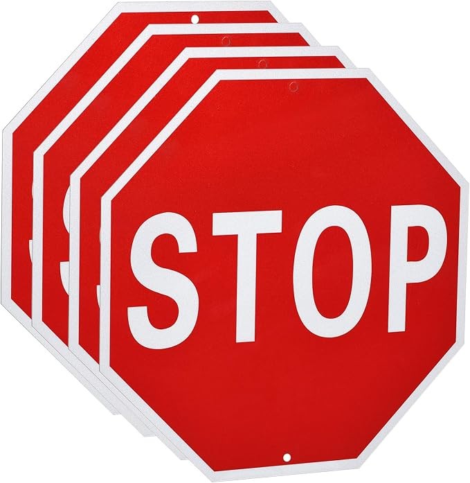 4pcs Stop Sign 18\