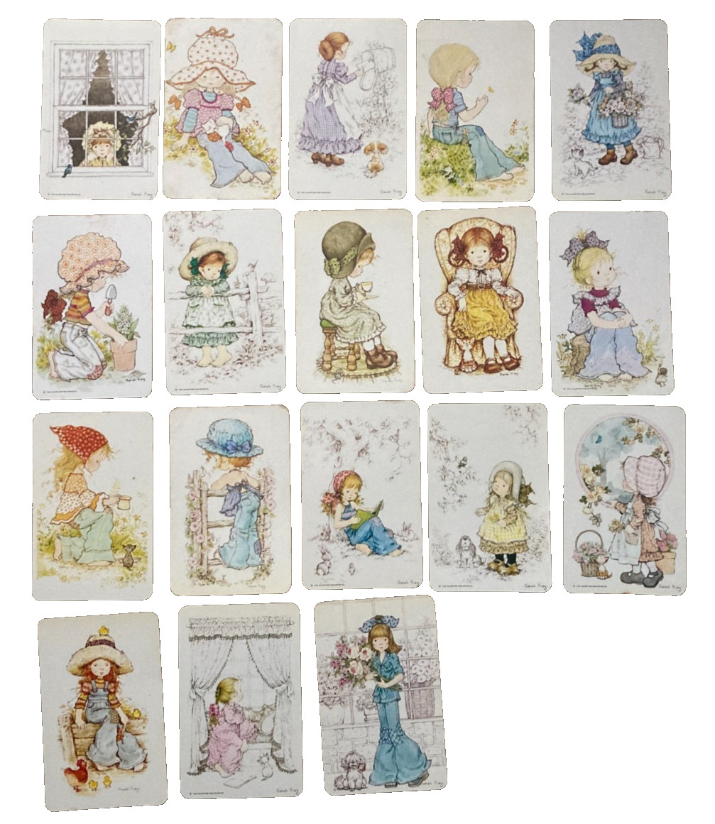 Vintage Sarah Kay Swap Cards x18 Valentine Publishing Mixed Collection 1970s Vintage Sarah Kay Swap Cards x18 Valentine Publishing Mixed Collection 1970s