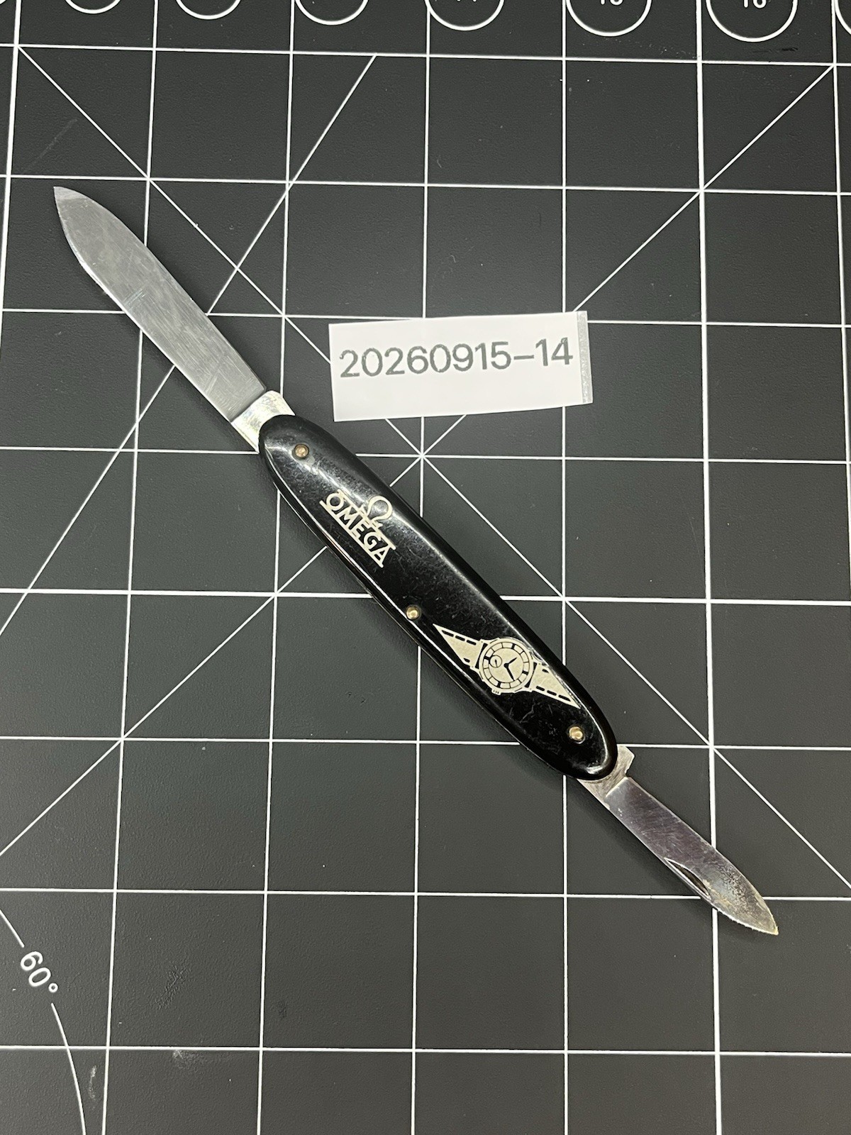 Vintage Omega Watch Pocket Knife Swiss Made, Spritzer & Fuhrmann