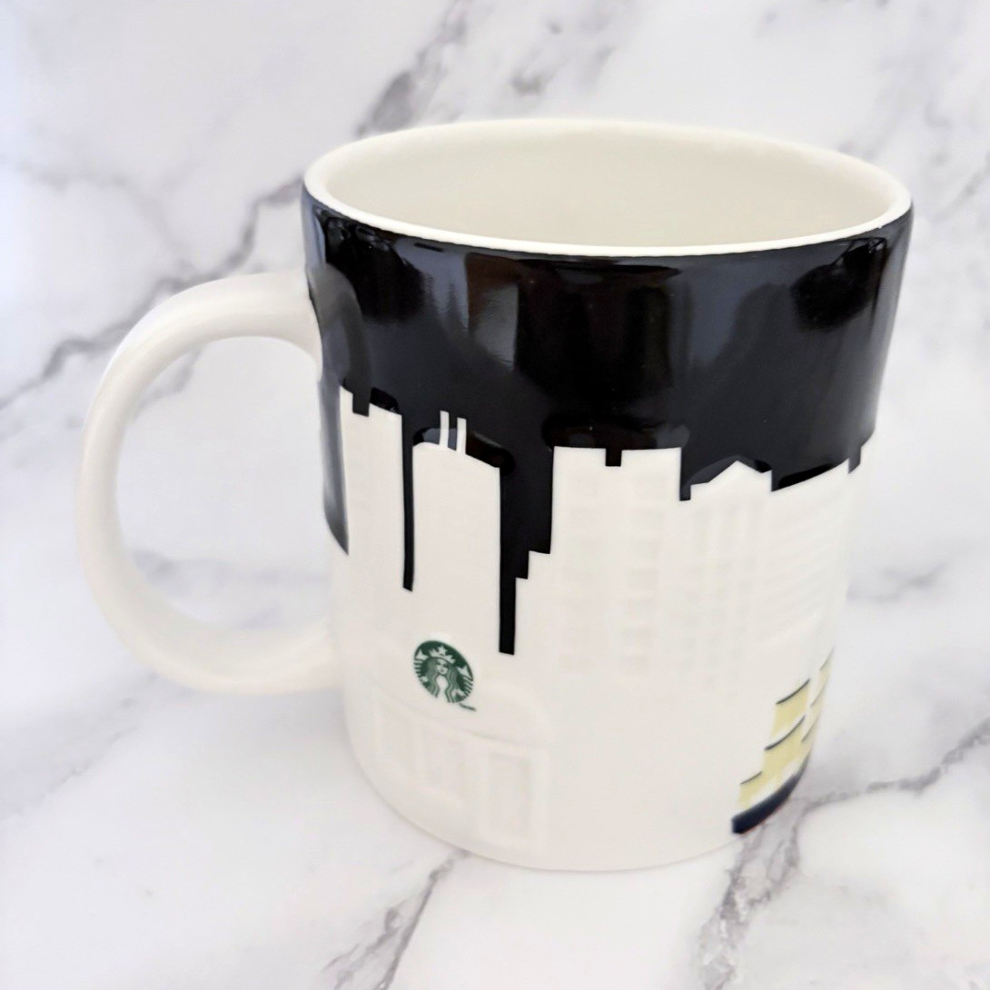 Starbucks Boston Skyline Coffee Mug, Black/White Coffee & Tea Theme