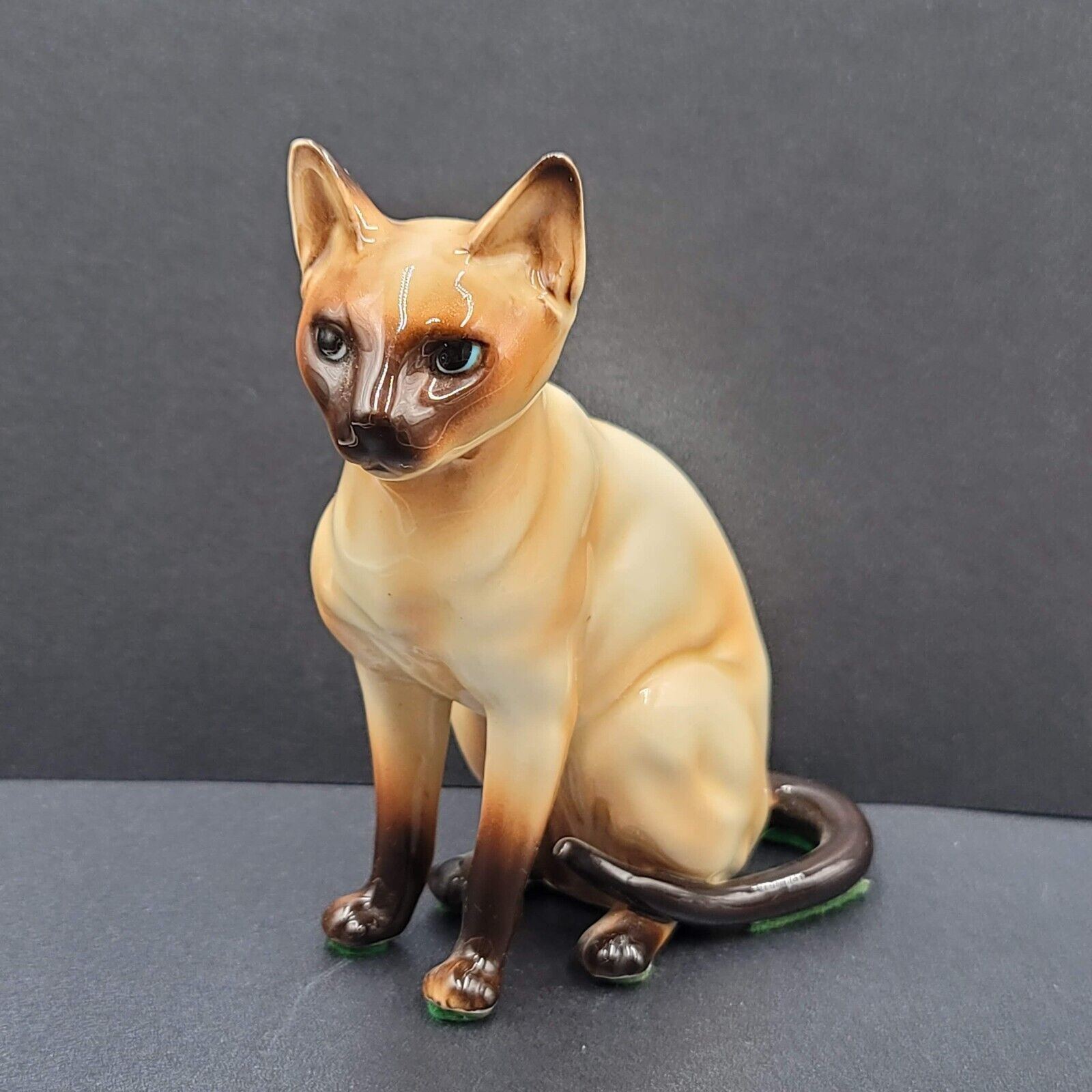 Vintage Siamese Cat Kitten Porcelain Figure Lefton A871 Made In Japan 5\