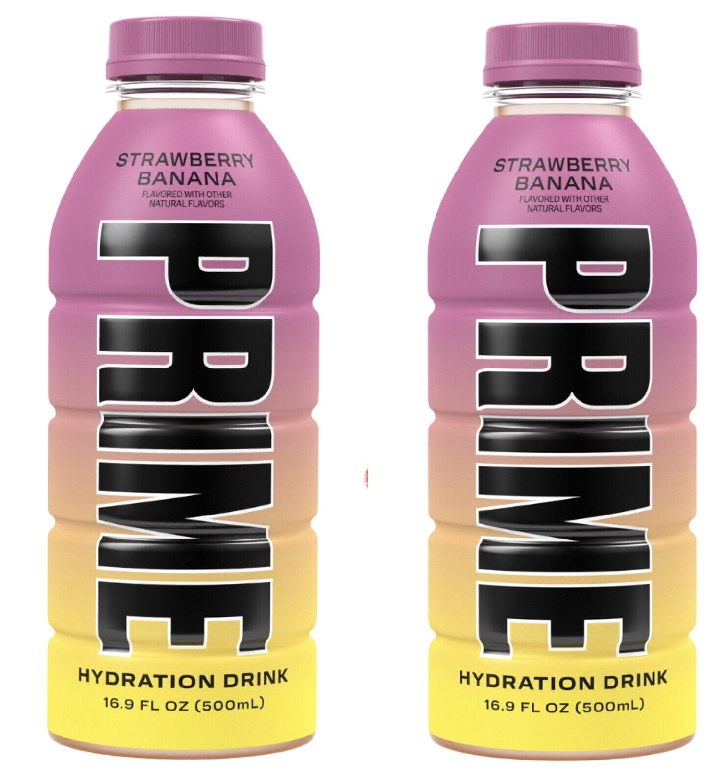 2 Logan Paul PRIME Hydration Drinks New STRAWBERRY BANANA Sealed KSI NEW