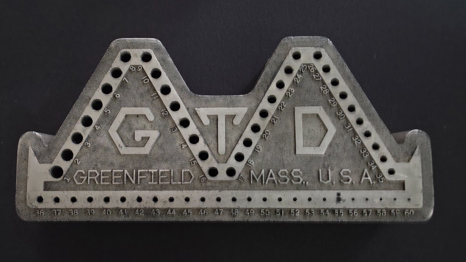 Vintage GTD Greenfield Tap & Die No 1-60 Drill Bit Index Stand USA Vintage GTD Greenfield Tap & Die No 1-60 Drill Bit Index Stand USA