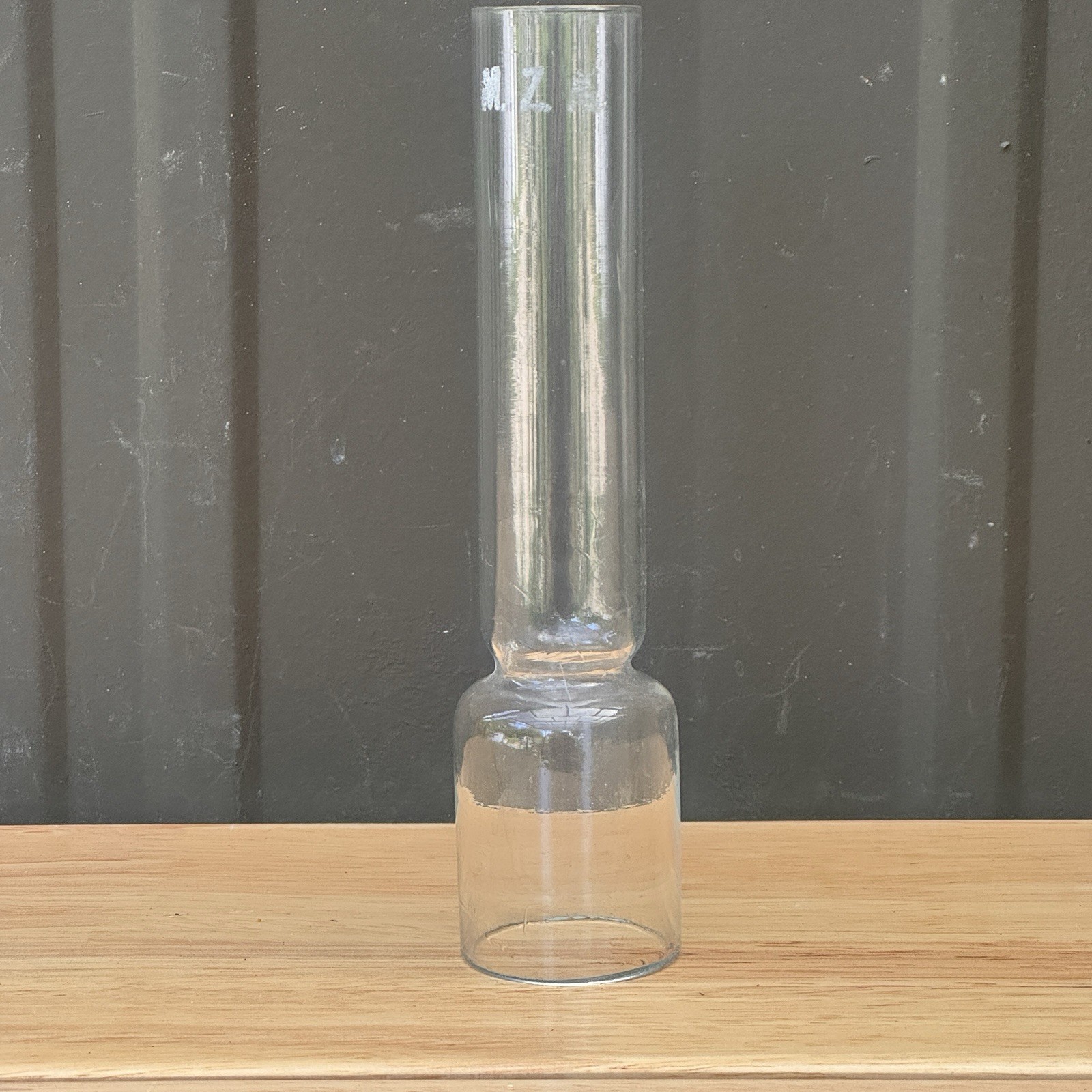 Antique Oil Lamp Glass Chimney 1.5” x 6.5”. Kosmos Style Kerosene Lamp RARE SIZE