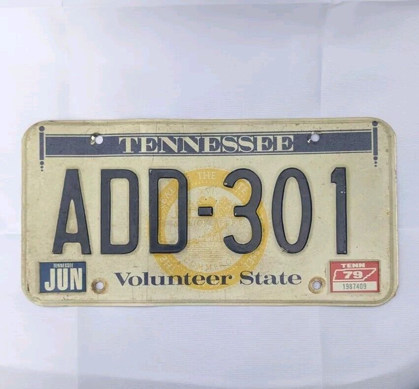 Tennessee 1979 License Plate # ADD-301  Garage Car Tag Man Cave Vintage Decor 