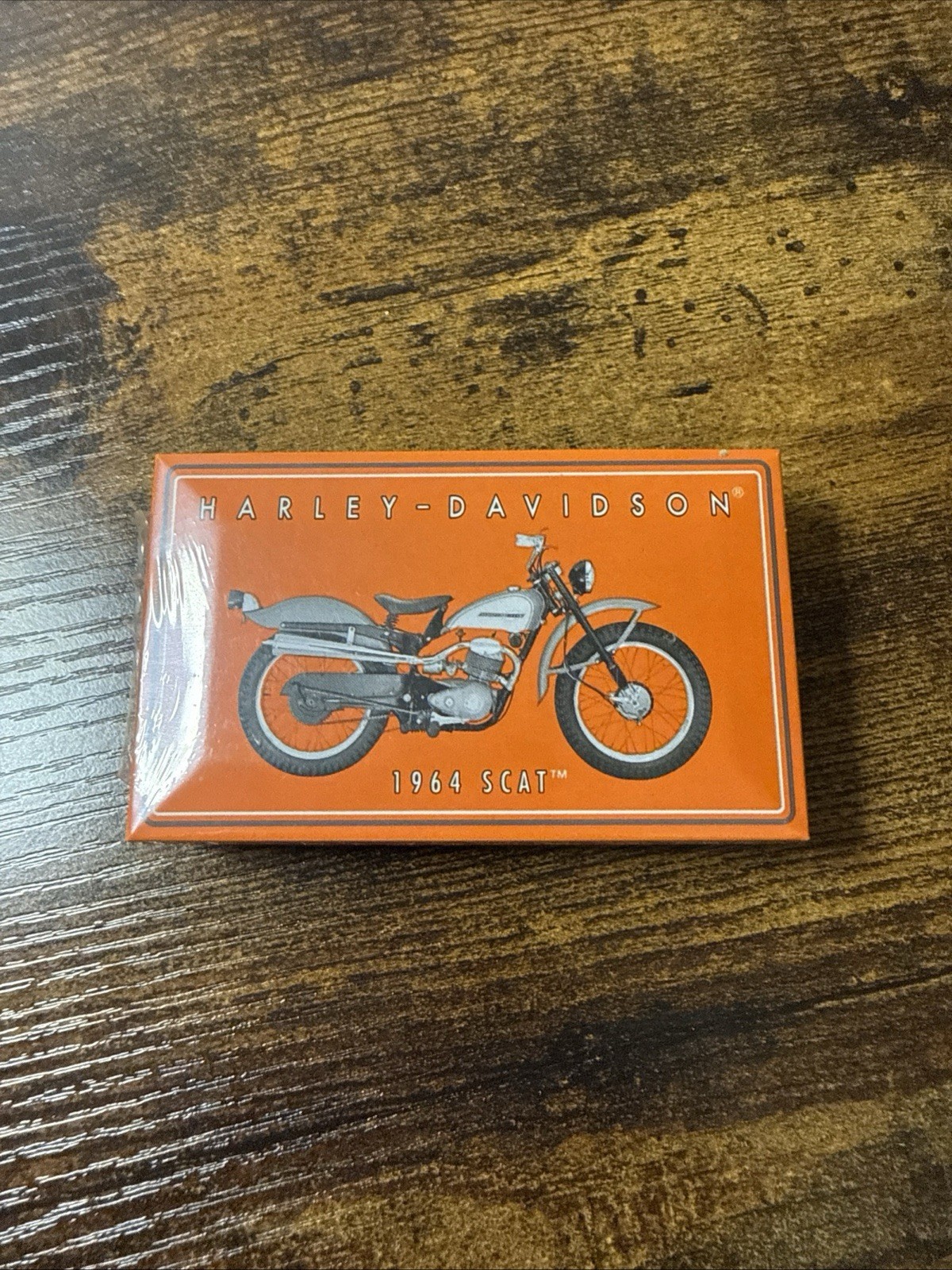 Tin Match Box Harley Davidson 1964 Scat New & Sealed Match Tin Box