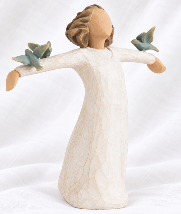 Demdaco Willow Tree Happiness Hand Painted Resin Figurine Susan Lordi #26130