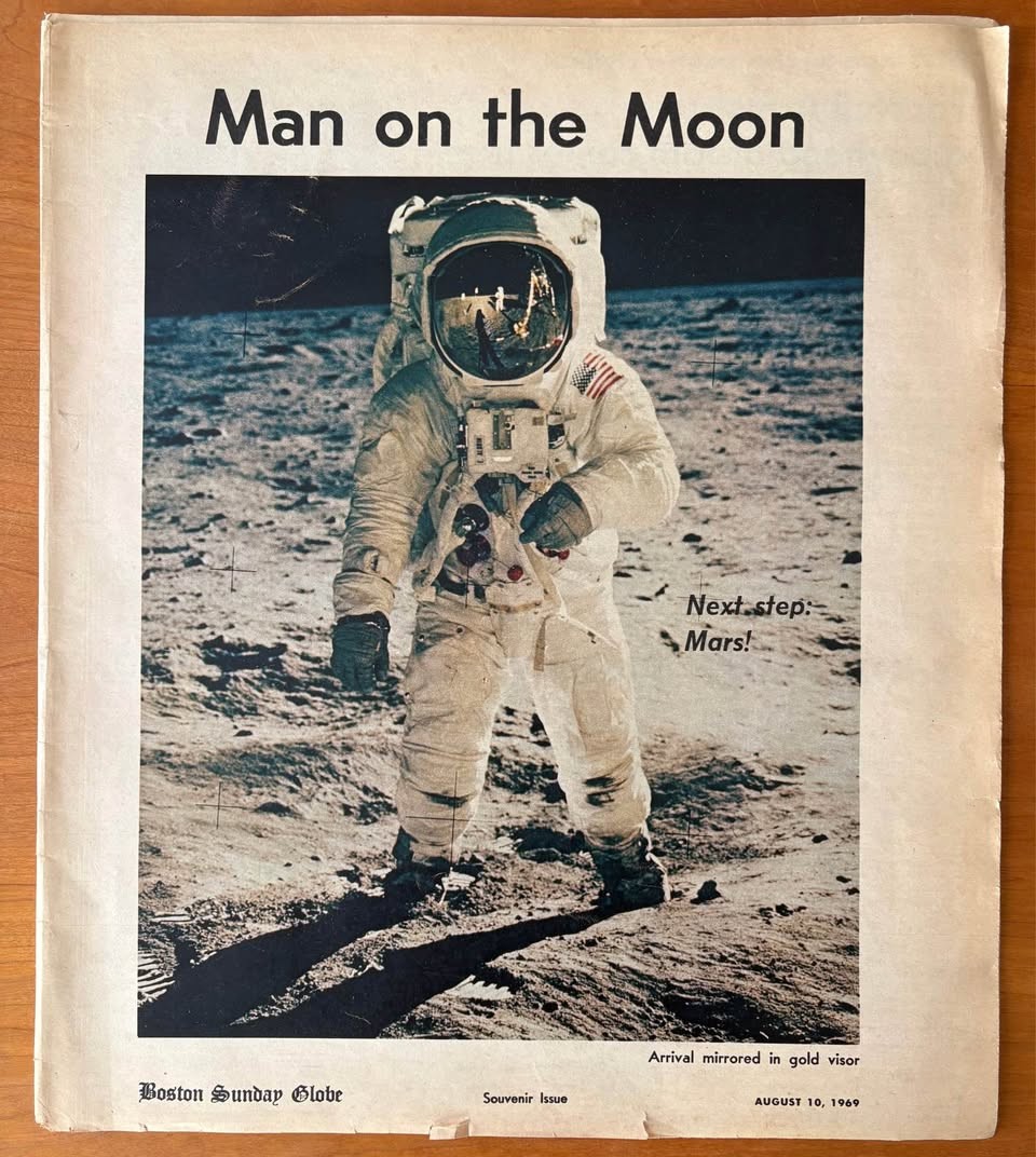 Moon Landing Souvenir Issue, Boston Sunday Globe,  1969