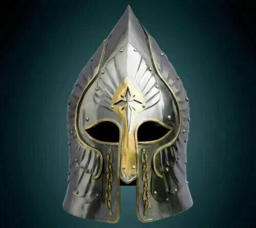 18 Gage Medieval Steel Armor Viking Helmet Medieval Lort Nasal Steel Helmet