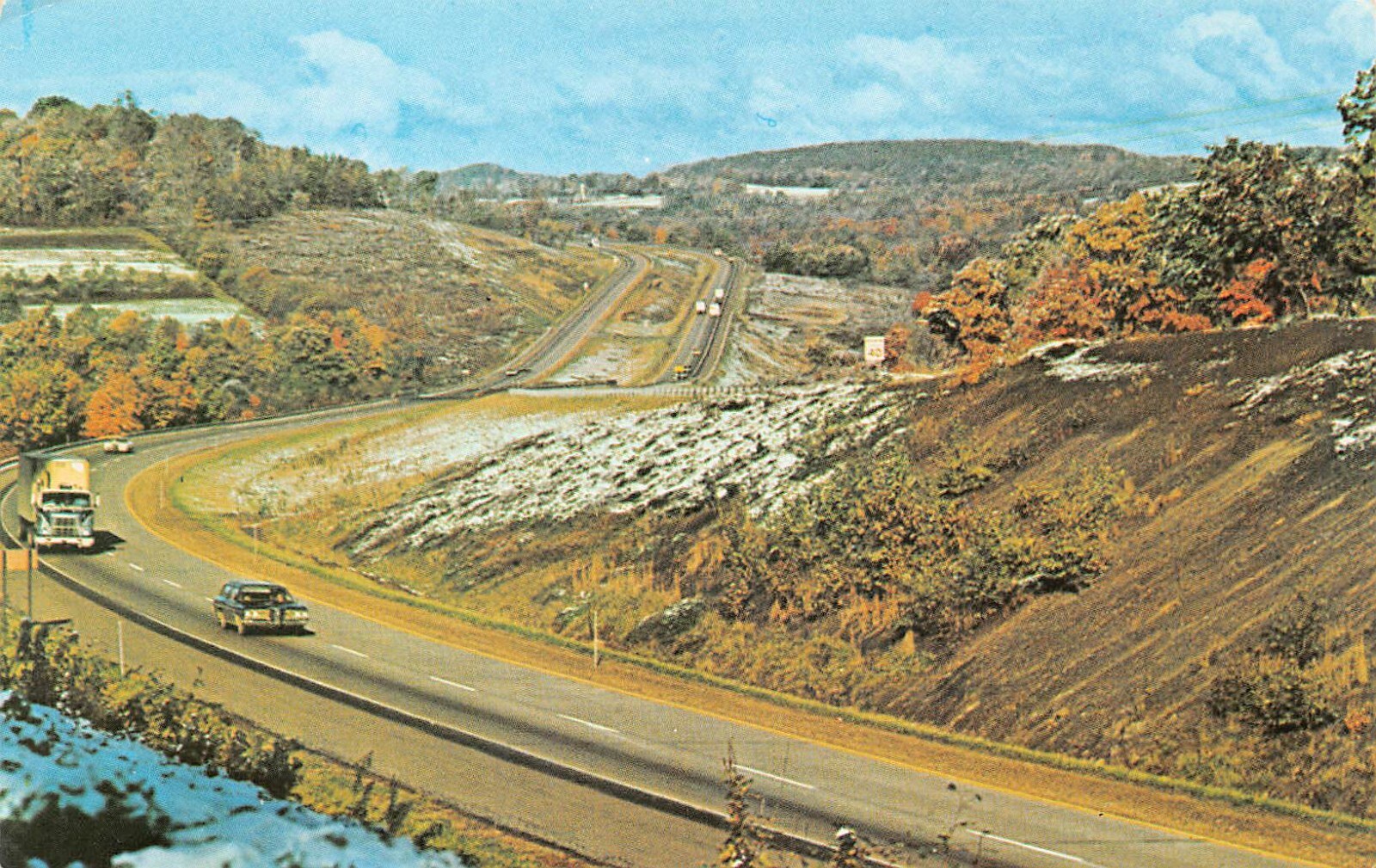 Sharon Stroudsburg PA Keystone Shortway Monroe County 1950s Vtg Postcard C20