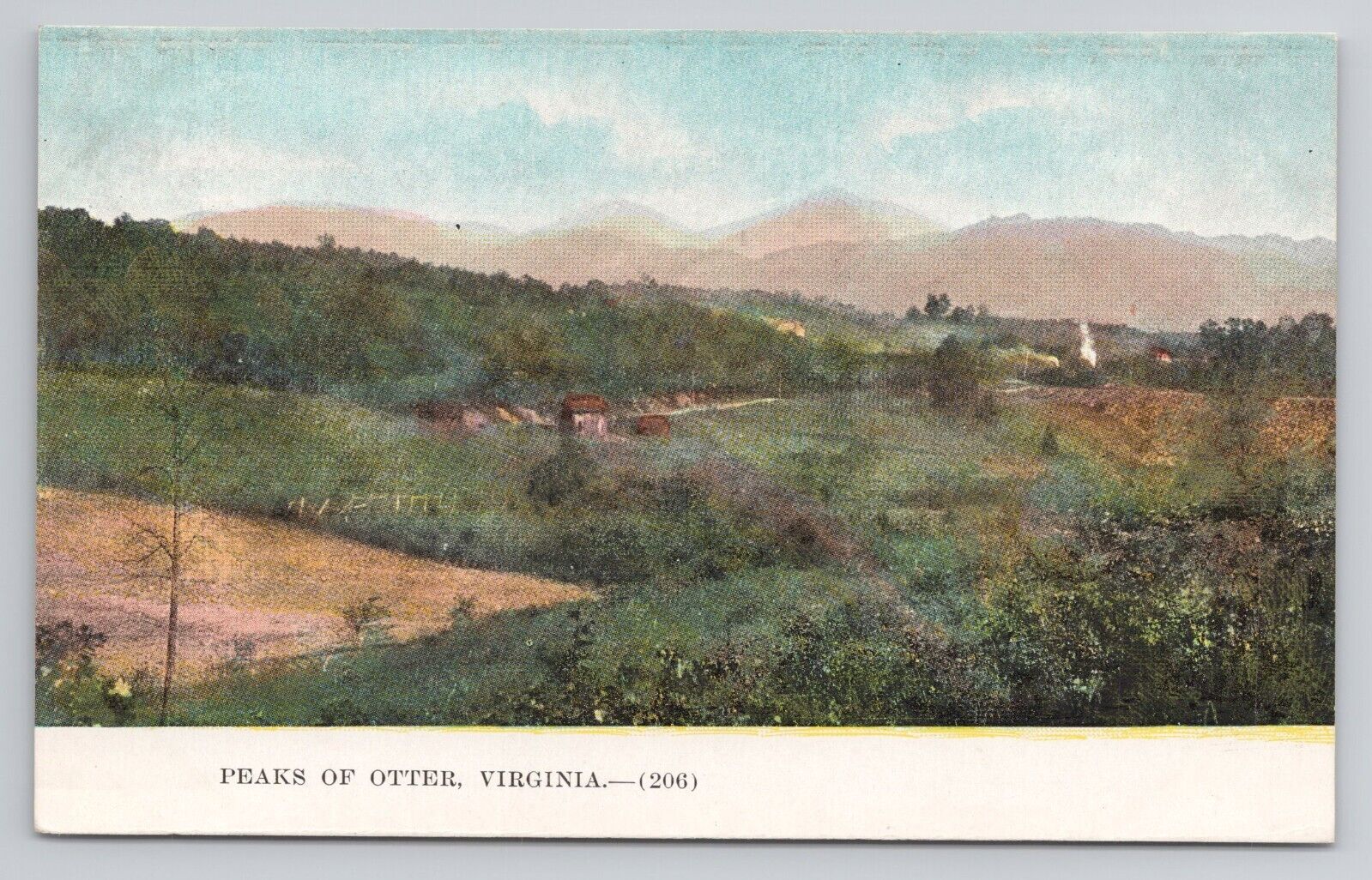 Peaks Of Otter Virginia c1910 Antique Postcard