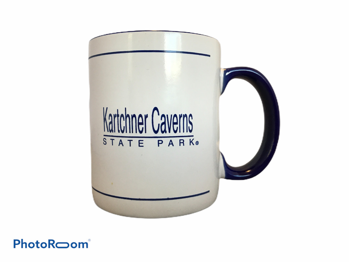 M Ware Kartchner Caverns State Park Coffee Cup Mug Blue White 