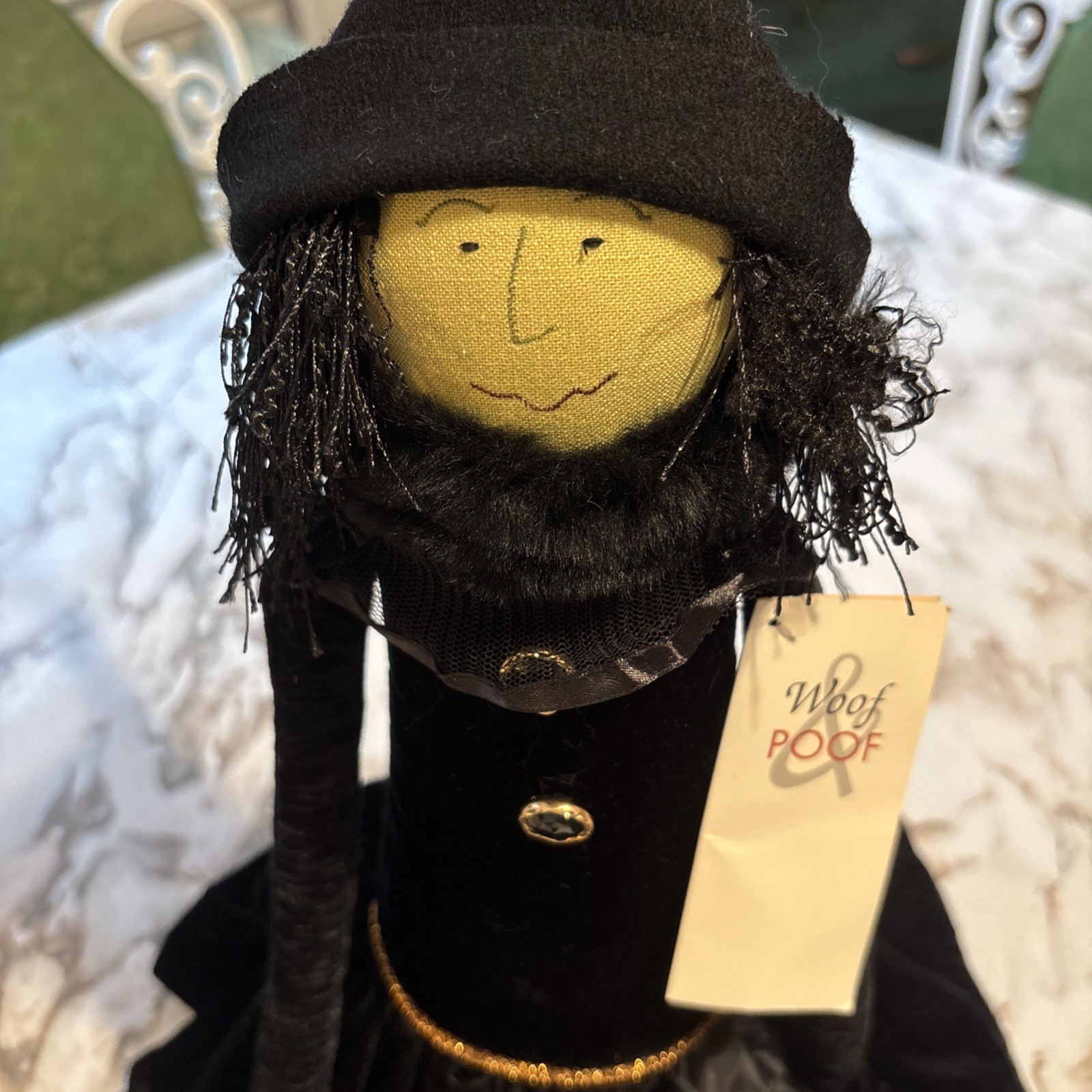 Vtg Woof and Poof Halloween Witch w/ Wind up Music Musical Wicked Elphaba 2010