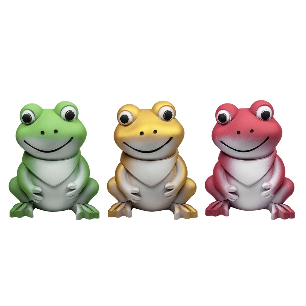 1 Cute Frog Shape Metal Herb Tobacco Grinder 4-Piece Rubber Finish Crusher gift