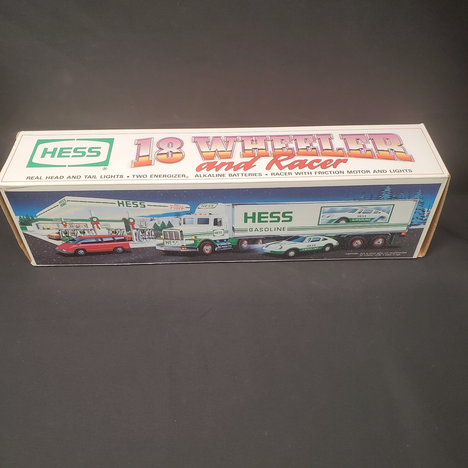 Vintage 1992 Hess 18 Wheeler and Racer Truck Set New In Box NIB Gas Oil Toy Haul