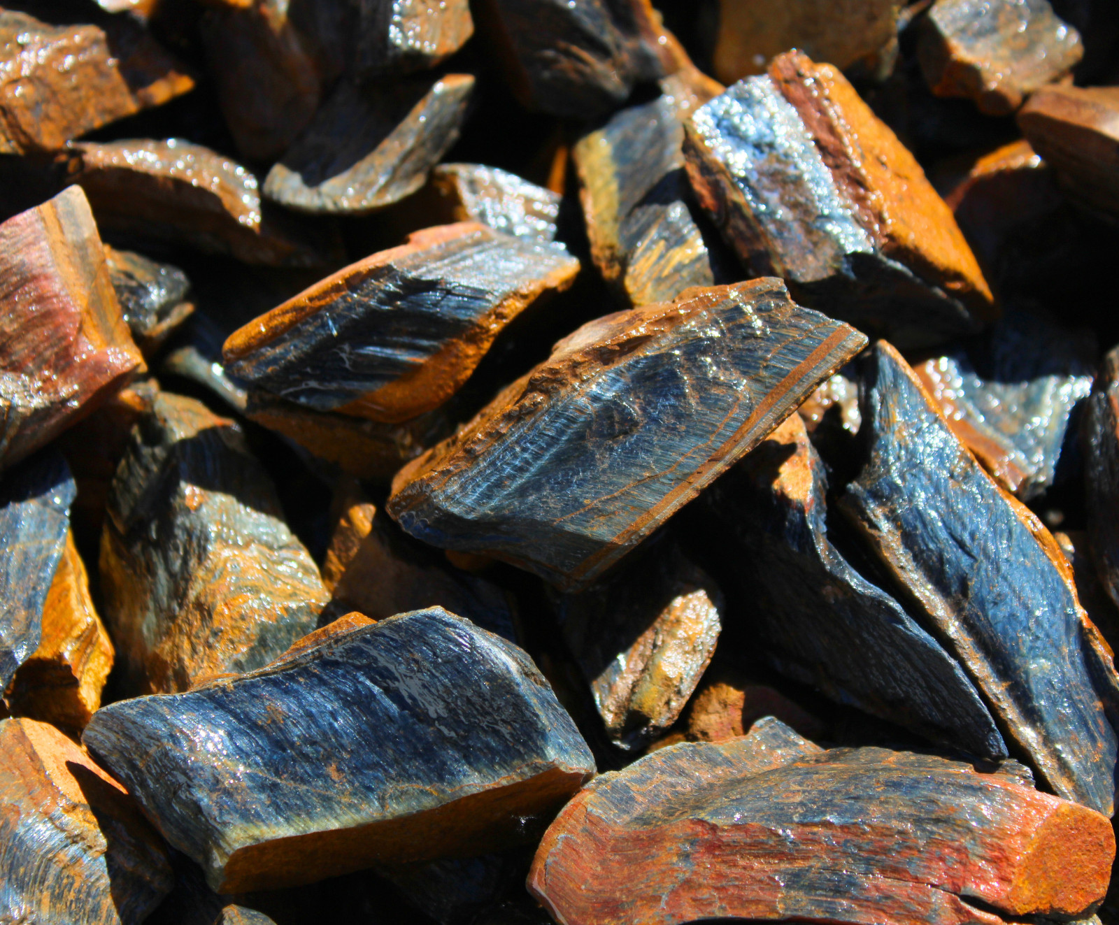 Blue Tiger\'s Eye - Rough Rocks for Tumbling - Bulk Wholesale options