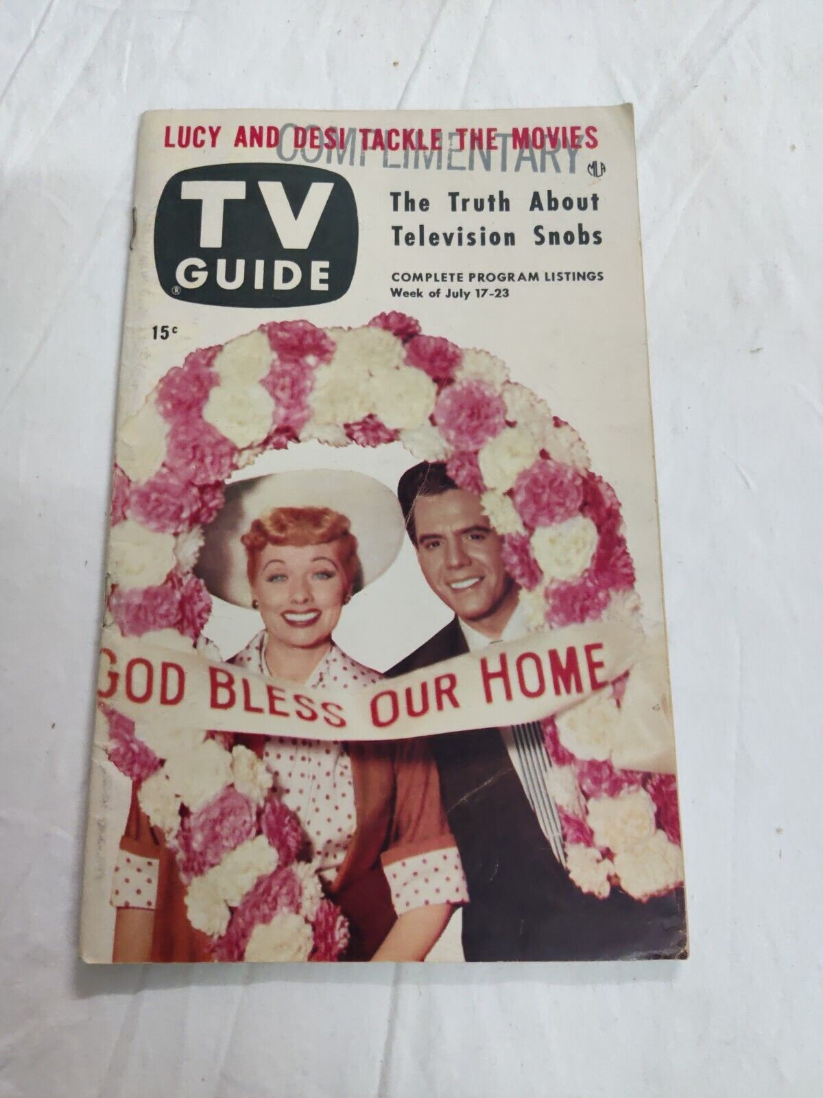 TV GUIDE 1953 LUCY and DESI TACKLE THE MOVIES FANTASTIC SHAPE