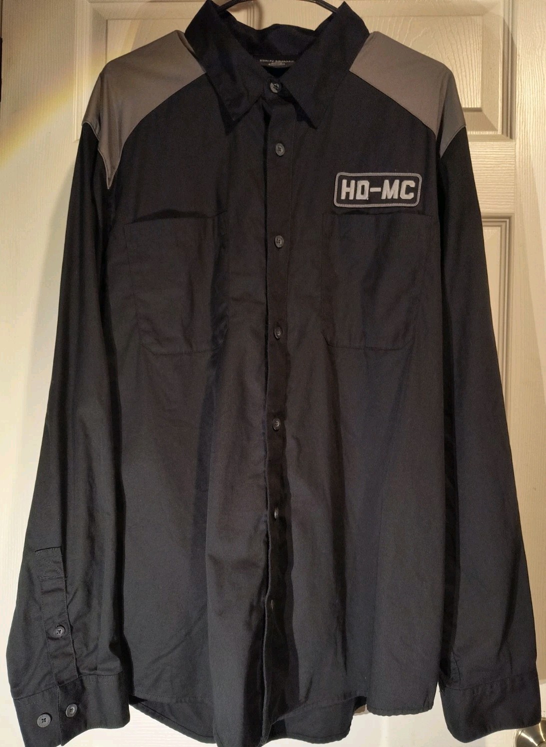 GENUINE HARLEY DAVIDSON 96368-23VM MEN'S HD-MC L/S Shirt BLACK BEAUTY XL EUC GENUINE HARLEY DAVIDSON 96368-23VM MEN'S HD-MC L/S Shirt BLACK BEAUTY XL EUC