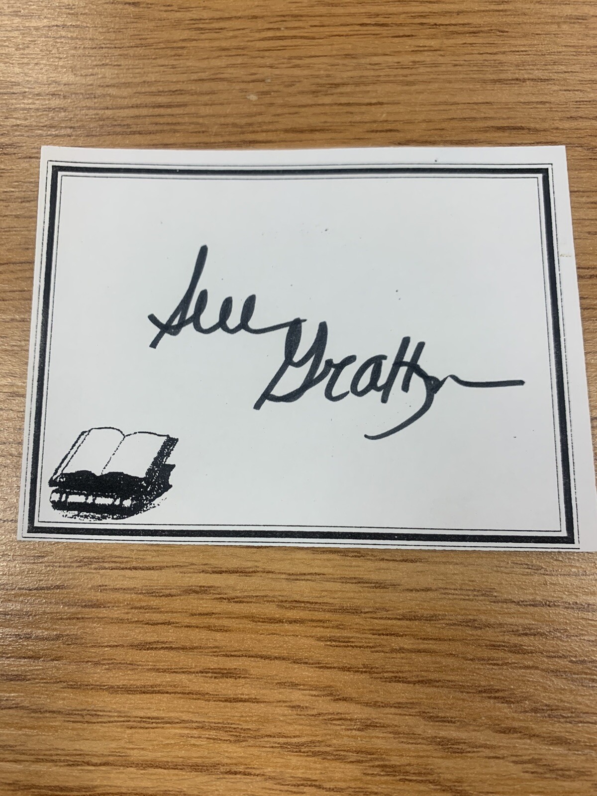 Sue Grafton American Mystery Writer Author Signed Bookplate Autographed