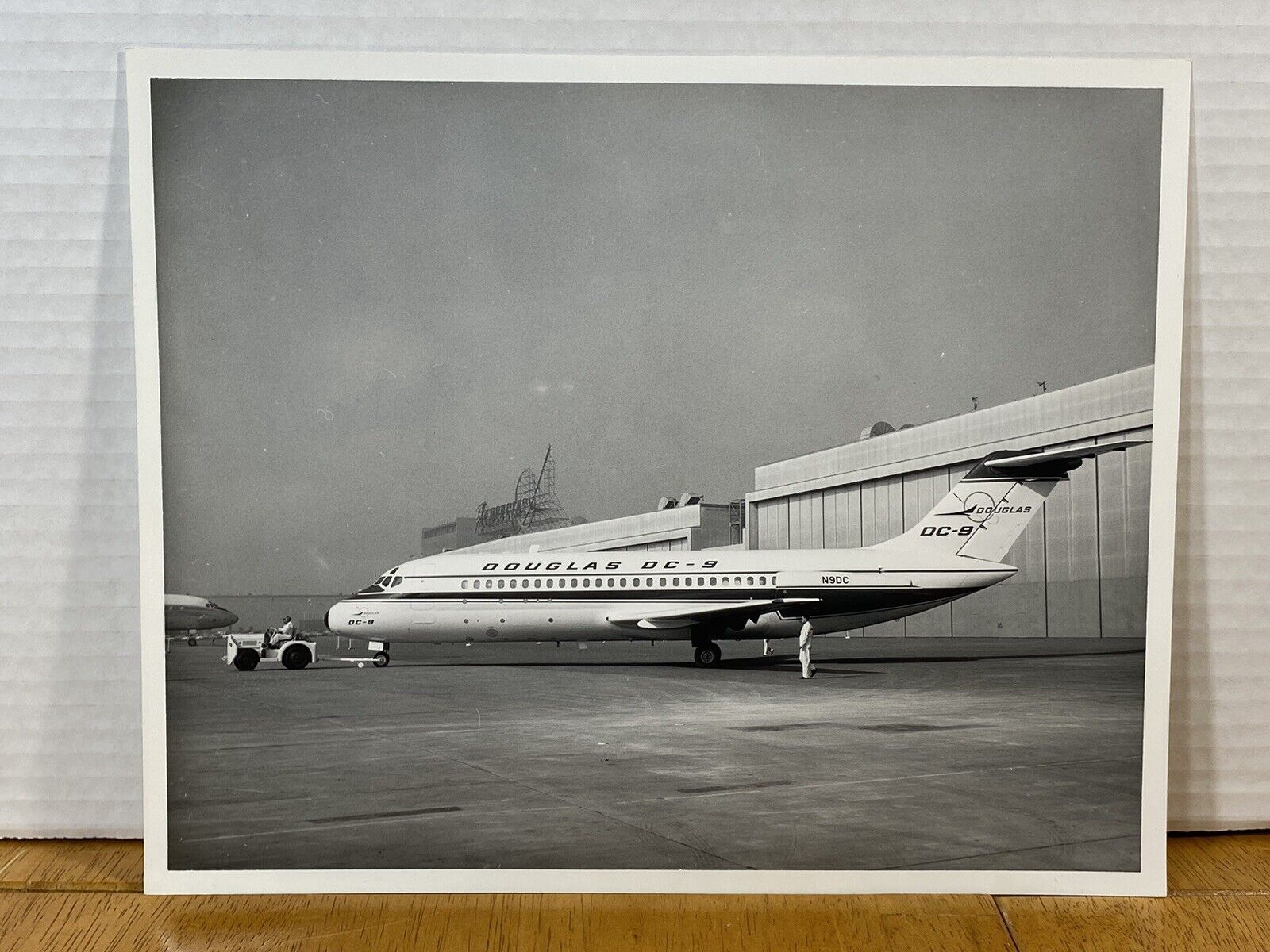 Douglas DC-9 Jet Airliner VTG B&W Vintage Stamp C 69243