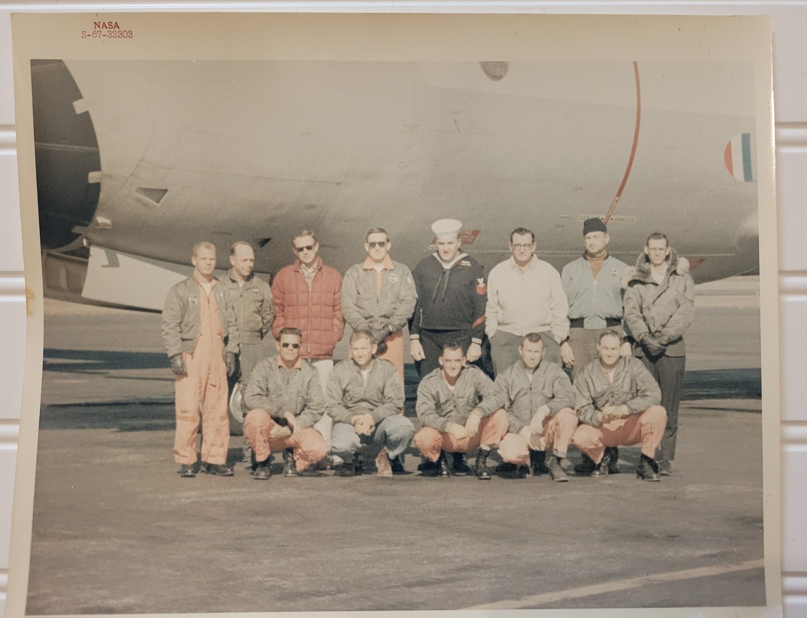 Vintage 1967 NASA Red Number Photo S-67-32303 Crew 8x10 A Kodak Paper