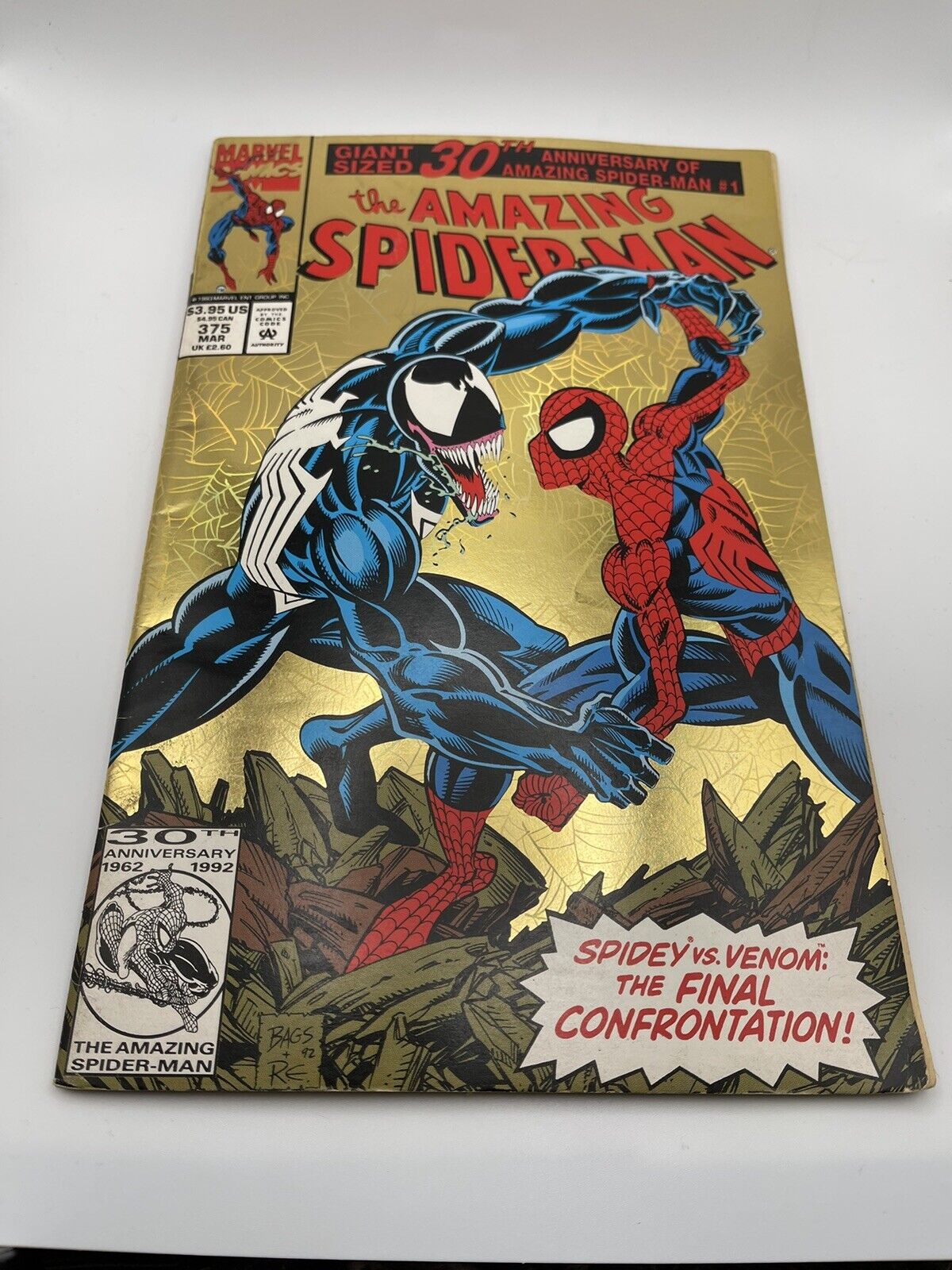 The Amazing Spider-man # 375 the 30th Anniversary Giant Size Spidey vs Venom