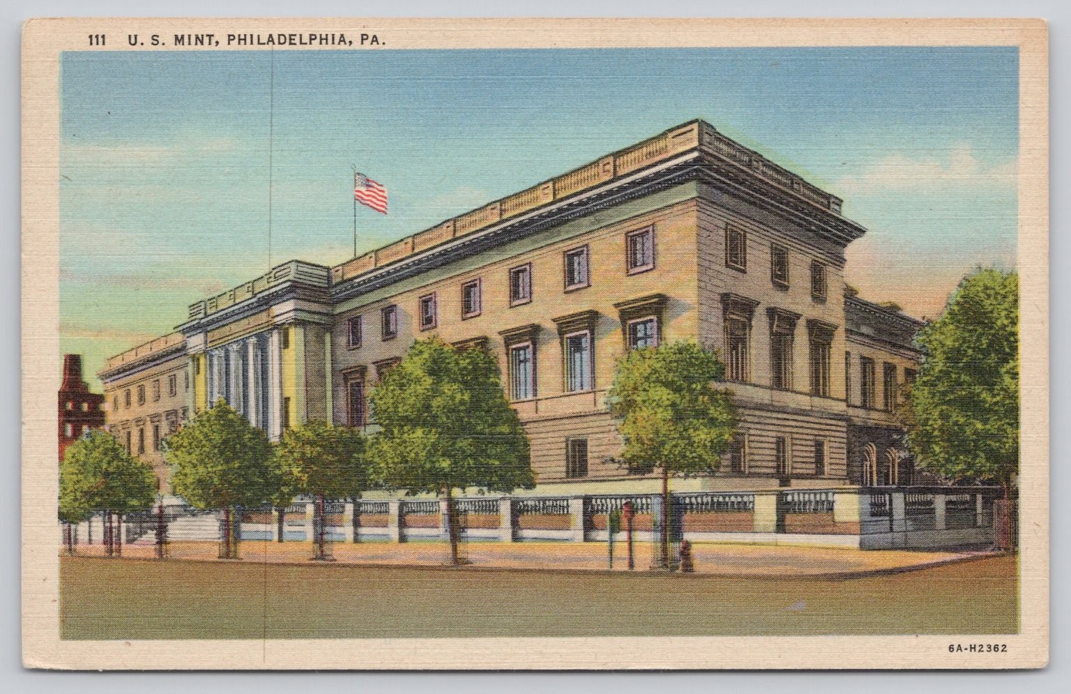US Mint Philadelphia PA 1943 Curteich Linen Postcard, Charles F. Williams US Mint Philadelphia PA 1943 Curteich Linen Postcard, Charles F. Williams