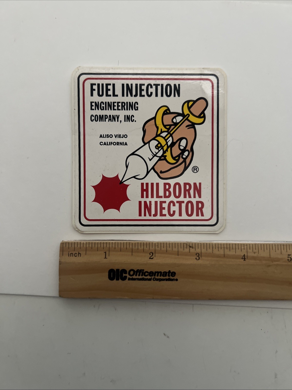 Vintage Drag Racing Hot Rod Hilborn Fuel Injection Injector Sticker Decal