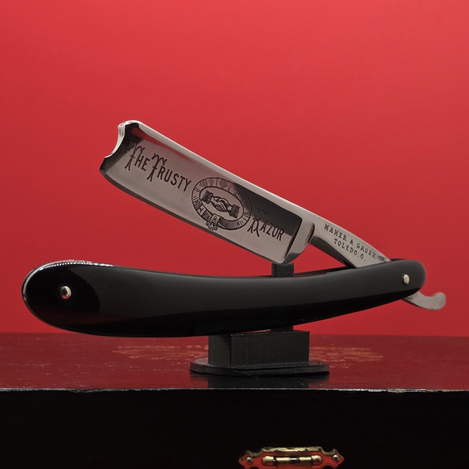 Vintage/Antique 13/16 Maher & Grosh, Toledo Straight Razor. Restored.