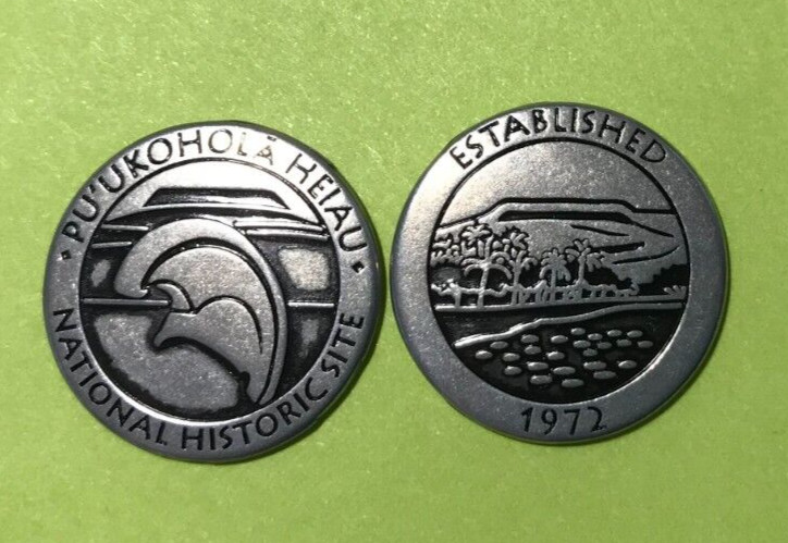 Hawaii Pu'ukohola Heiau National Historic Site Warrior Helmet Token