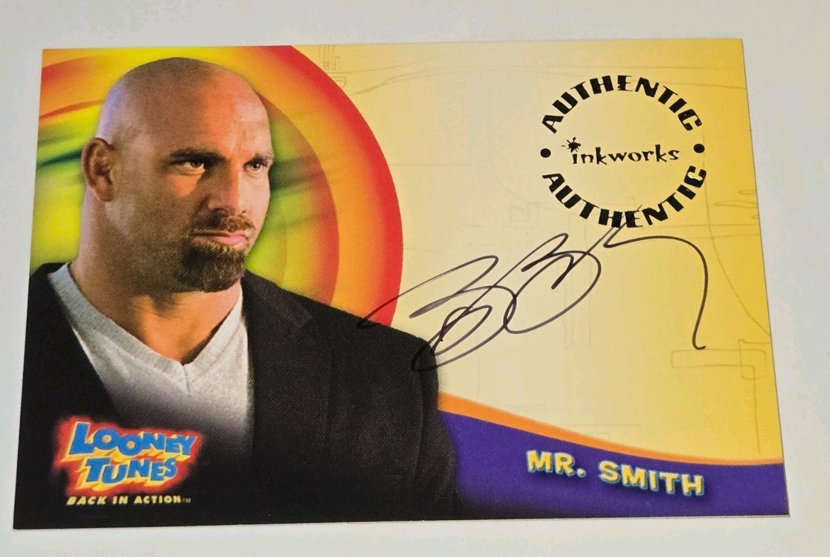 Bill Goldberg as Mr Smith 2003 Looney Tunes Back In Action Autograph A5 Goldberg