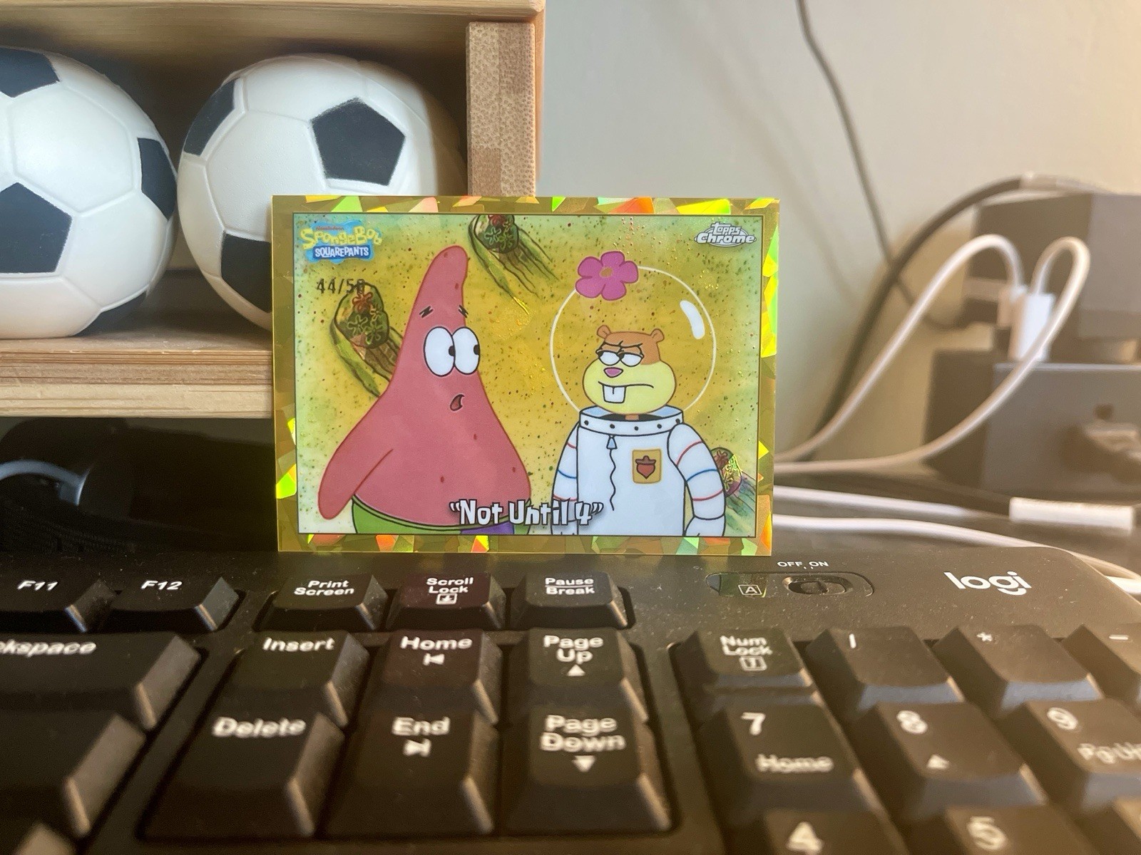 2025 Topps Chrome SpongeBob Sapphire Not Until 4 Gold Refractor #91 # / 50 2025 Topps Chrome SpongeBob Sapphire Not Until 4 Gold Refractor #91 # / 50