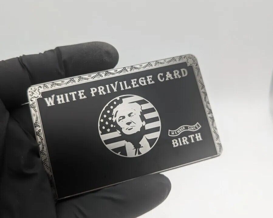 Whit Privilege Card “ Joke Metal Card\