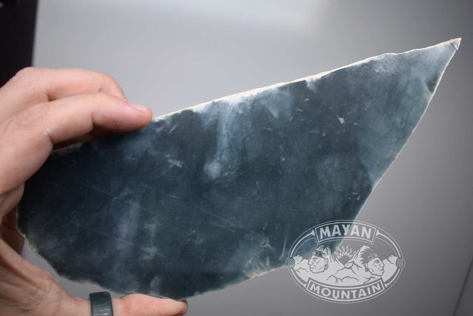 BEAUTIFUL TRANSLUCENT BLUE SLAB OF GUATEMALAN JADEITE JADE ROUGH MAYAN MOUNTAIN